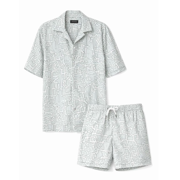 Ermenegildo Zegna [Set] Print Shirt + Swim Shorts